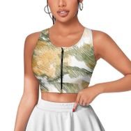 AILLOSA Activewear 3D Baskılı Desen YH-152 Askılı Kadın Atlet