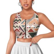 AILLOSA Activewear 3D Baskılı Desen YH-157 Askılı Kadın Atlet