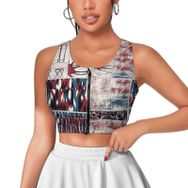 AILLOSA Activewear 3D Baskılı Desen YH-160 Askılı Kadın Atlet
