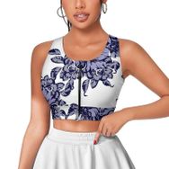 AILLOSA Activewear 3D Baskılı Desen YH-177 Askılı Kadın Atlet