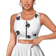 AILLOSA Activewear 3D Baskılı Desen YH-183 Askılı Kadın Atlet