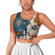 AILLOSA Activewear 3D Baskılı Desen YH-191 Askılı Kadın Atlet