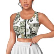 AILLOSA Activewear 3D Baskılı Desen YH-196 Askılı Kadın Atlet