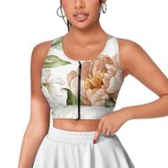 AILLOSA Activewear 3D Baskılı Desen YH-20 Askılı Kadın Atlet