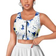 AILLOSA Activewear 3D Baskılı Desen YH-202 Askılı Kadın Atlet
