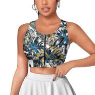 AILLOSA Activewear 3D Baskılı Desen YH-207 Askılı Kadın Atlet