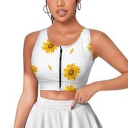 AILLOSA Activewear 3D Baskılı Desen YH-209 Askılı Kadın Atlet