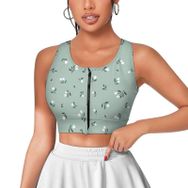 AILLOSA Activewear 3D Baskılı Desen YH-225 Askılı Kadın Atlet