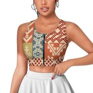 AILLOSA Activewear 3D Baskılı Desen YH-230 Askılı Kadın Atlet