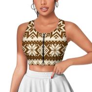 AILLOSA Activewear 3D Baskılı Desen YH-234 Askılı Kadın Atlet