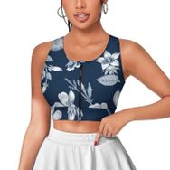 AILLOSA Activewear 3D Baskılı Desen YH-24 Askılı Kadın Atlet