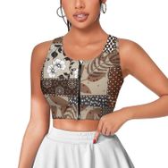 AILLOSA Activewear 3D Baskılı Desen YH-243 Askılı Kadın Atlet
