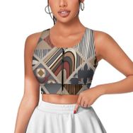 AILLOSA Activewear 3D Baskılı Desen YH-246 Askılı Kadın Atlet