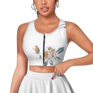 AILLOSA Activewear 3D Baskılı Desen YH-253 Askılı Kadın Atlet