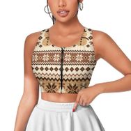 AILLOSA Activewear 3D Baskılı Desen YH-254 Askılı Kadın Atlet