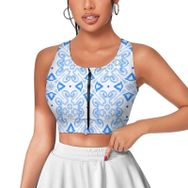 AILLOSA Activewear 3D Baskılı Desen YH-267 Askılı Kadın Atlet