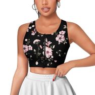 AILLOSA Activewear 3D Baskılı Desen YH-272 Askılı Kadın Atlet
