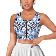 AILLOSA Activewear 3D Baskılı Desen YH-274 Askılı Kadın Atlet