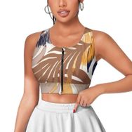 AILLOSA Activewear 3D Baskılı Desen YH-287 Askılı Kadın Atlet
