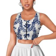 AILLOSA Activewear 3D Baskılı Desen YH-289 Askılı Kadın Atlet