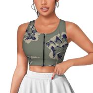 AILLOSA Activewear 3D Baskılı Desen YH-292 Askılı Kadın Atlet