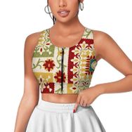 AILLOSA Activewear 3D Baskılı Desen YH-297 Askılı Kadın Atlet