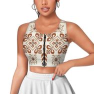 AILLOSA Activewear 3D Baskılı Desen YH-299 Askılı Kadın Atlet