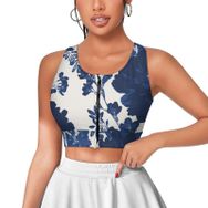 AILLOSA Activewear 3D Baskılı Desen YH-304 Askılı Kadın Atlet