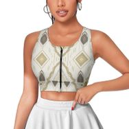 AILLOSA Activewear 3D Baskılı Desen YH-306 Askılı Kadın Atlet