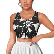 AILLOSA Activewear 3D Baskılı Desen YH-310 Askılı Kadın Atlet