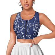AILLOSA Activewear 3D Baskılı Desen YH-319 Askılı Kadın Atlet