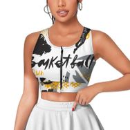 AILLOSA Activewear 3D Baskılı Desen YH-330 Askılı Kadın Atlet