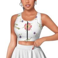 AILLOSA Activewear 3D Baskılı Desen YH-338 Askılı Kadın Atlet