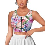 AILLOSA Activewear 3D Baskılı Desen YH-351 Askılı Kadın Atlet