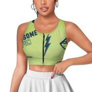 AILLOSA Activewear 3D Baskılı Desen YH-352 Askılı Kadın Atlet