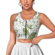 AILLOSA Activewear 3D Baskılı Desen YH-357 Askılı Kadın Atlet