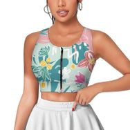 AILLOSA Activewear 3D Baskılı Desen YH-365 Askılı Kadın Atlet