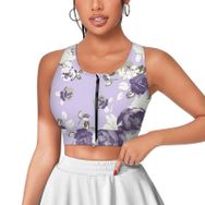 AILLOSA Activewear 3D Baskılı Desen YH-366 Askılı Kadın Atlet