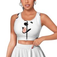 AILLOSA Activewear 3D Baskılı Desen YH-373 Askılı Kadın Atlet