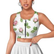 AILLOSA Activewear 3D Baskılı Desen YH-379 Askılı Kadın Atlet