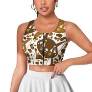 AILLOSA Activewear 3D Baskılı Desen YH-380 Askılı Kadın Atlet