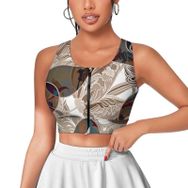 AILLOSA Activewear 3D Baskılı Desen YH-387 Askılı Kadın Atlet