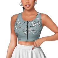 AILLOSA Activewear 3D Baskılı Desen YH-389 Askılı Kadın Atlet