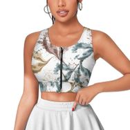 AILLOSA Activewear 3D Baskılı Desen YH-396 Askılı Kadın Atlet