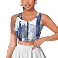 AILLOSA Activewear 3D Baskılı Desen YH-398 Askılı Kadın Atlet