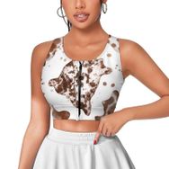 AILLOSA Activewear 3D Baskılı Desen YH-400 Askılı Kadın Atlet