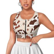 AILLOSA Activewear 3D Baskılı Desen YH-402 Askılı Kadın Atlet