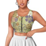 AILLOSA Activewear 3D Baskılı Desen YH-403 Askılı Kadın Atlet