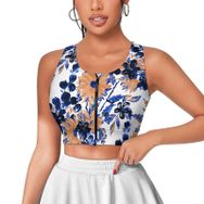 AILLOSA Activewear 3D Baskılı Desen YH-406 Askılı Kadın Atlet