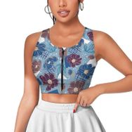 AILLOSA Activewear 3D Baskılı Desen YH-409 Askılı Kadın Atlet
